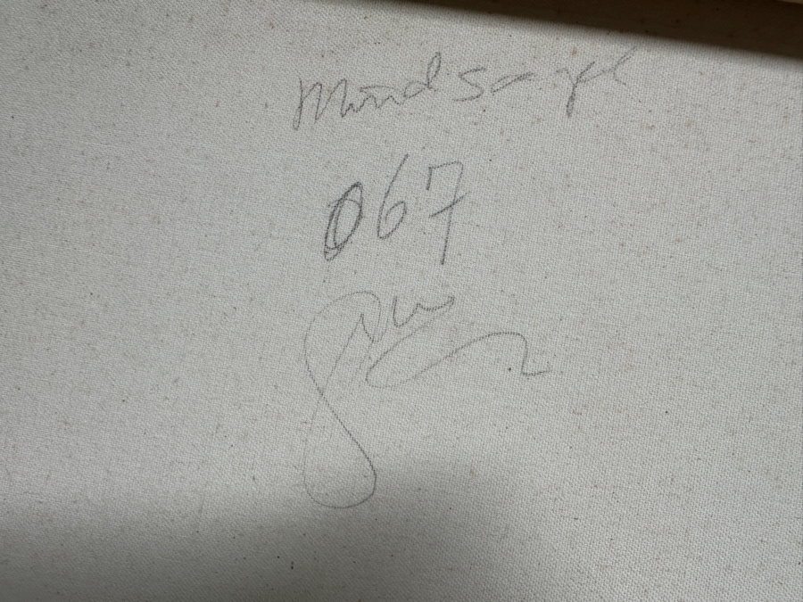 Gerrit Greve (1948-2024, Cardiff by the Sea, CA) Original Acrylic Painting On Canvas Titled 'Mindscape 067' 2004 Signed Verso 24 X 24 Estimate $500 - $700 [Photo 8]