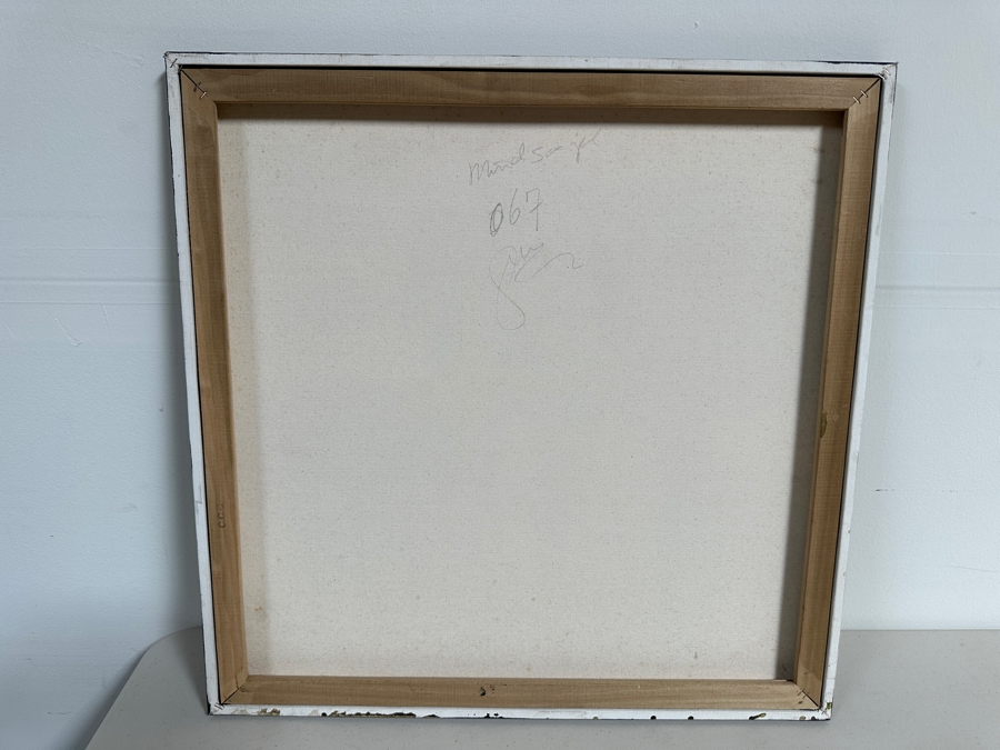 Gerrit Greve (1948-2024, Cardiff by the Sea, CA) Original Acrylic Painting On Canvas Titled 'Mindscape 067' 2004 Signed Verso 24 X 24 Estimate $500 - $700 [Photo 7]