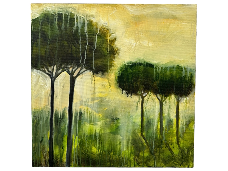 Gerrit Greve (1948-2024, Cardiff by the Sea, CA) Original Acrylic Painting On Canvas Titled 'Mindscape 071' 2004 Signed Verso 24 X 24 Estimate $500 - $700