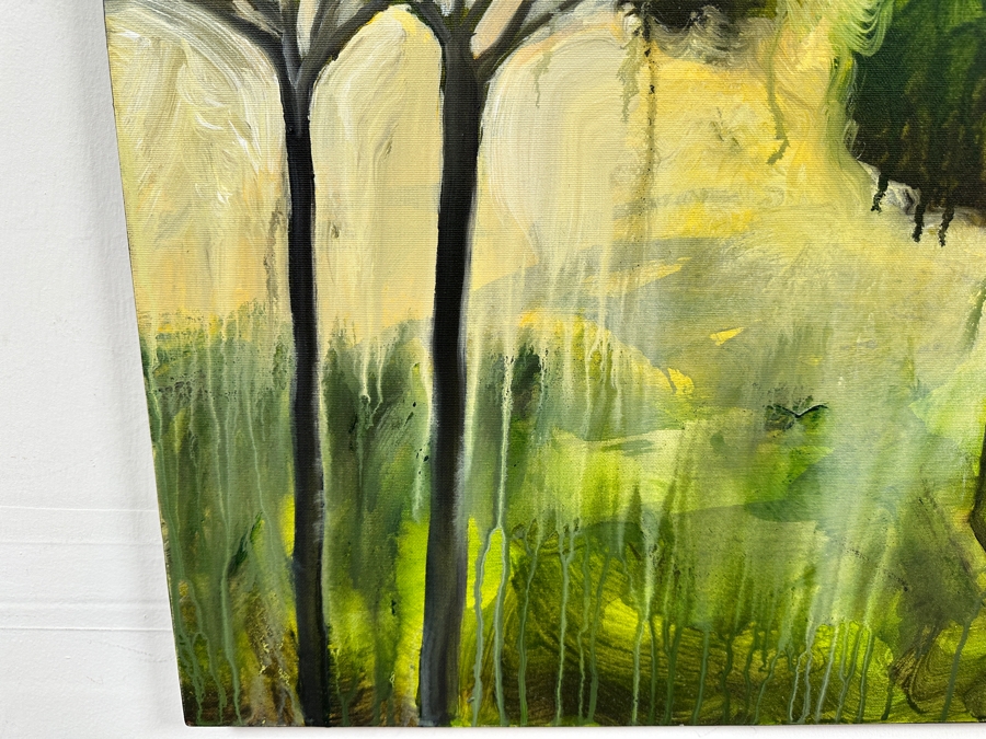 Gerrit Greve (1948-2024, Cardiff by the Sea, CA) Original Acrylic Painting On Canvas Titled 'Mindscape 071' 2004 Signed Verso 24 X 24 Estimate $500 - $700 [Photo 5]