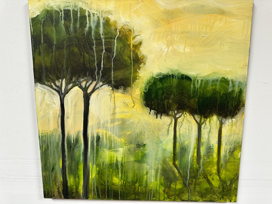 Gerrit Greve (1948-2024, Cardiff by the Sea, CA) Original Acrylic Painting On Canvas Titled 'Mindscape 071' 2004 Signed Verso 24 X 24 Estimate $500 - $700 [Photo 6]