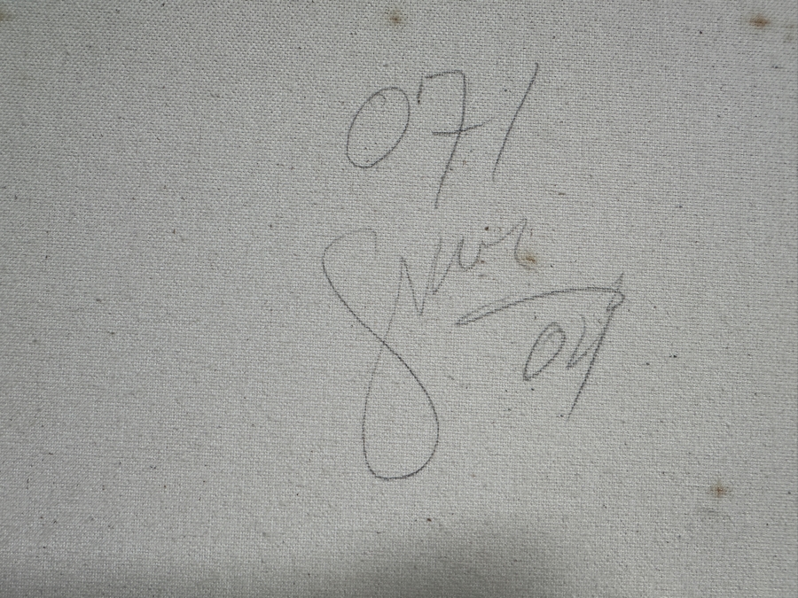 Gerrit Greve (1948-2024, Cardiff by the Sea, CA) Original Acrylic Painting On Canvas Titled 'Mindscape 071' 2004 Signed Verso 24 X 24 Estimate $500 - $700 [Photo 8]