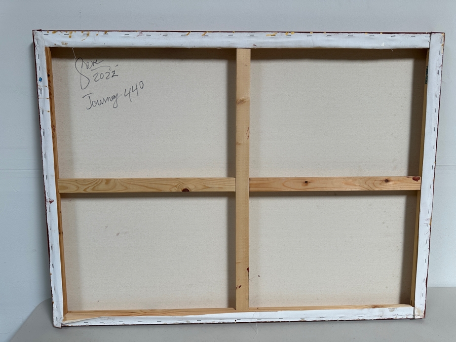 Gerrit Greve (1948-2024, Cardiff by the Sea, CA) Original Acrylic Painting On Canvas Titled 'Journey 440' 2022 Signed Verso 40 X 30 Estimate $1,200 - $1,500 [Photo 7]