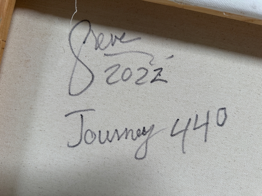 Gerrit Greve (1948-2024, Cardiff by the Sea, CA) Original Acrylic Painting On Canvas Titled 'Journey 440' 2022 Signed Verso 40 X 30 Estimate $1,200 - $1,500 [Photo 8]