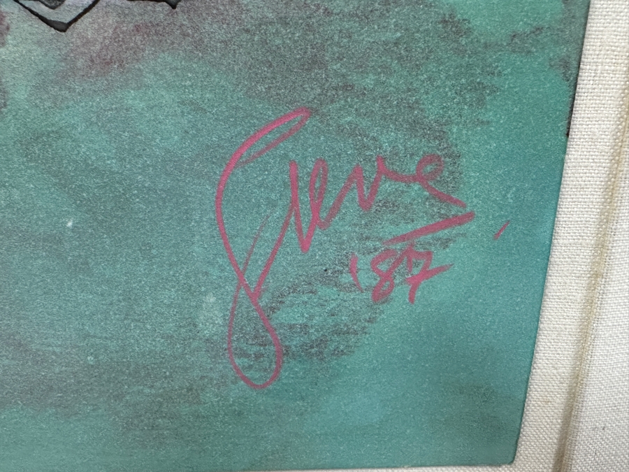 Gerrit Greve (1948-2024, Cardiff by the Sea, CA) Original Acrylic Painting On Paper Titled 'Norway Traveler' 1987 Signed Bottom Right 20 X 26 Estimate $500 - $700 [Photo 6]