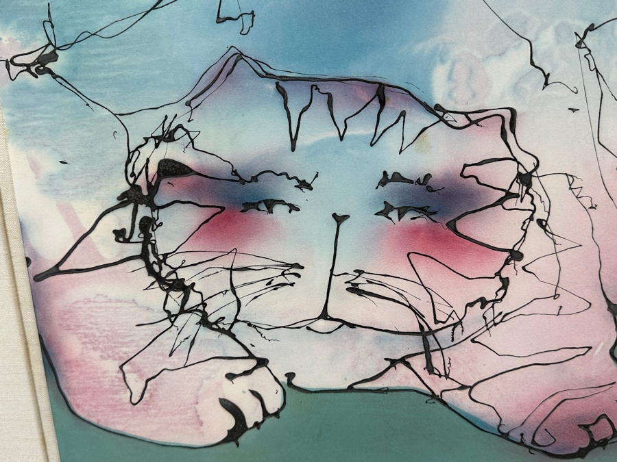 Gerrit Greve (1948-2024, Cardiff by the Sea, CA) Original Acrylic Painting On Paper Titled 'Norway Traveler' 1987 Signed Bottom Right 20 X 26 Estimate $500 - $700 [Photo 5]