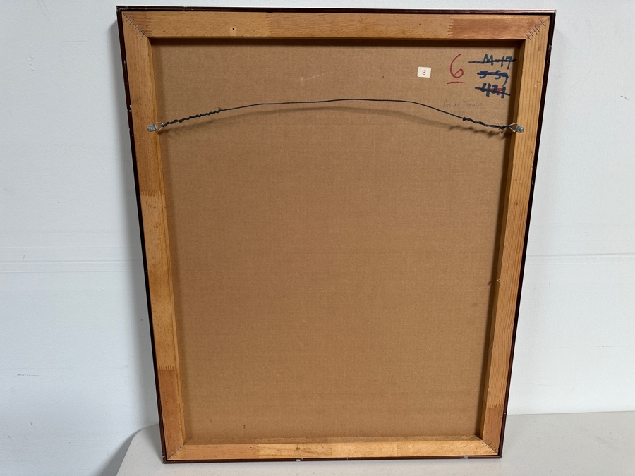 Gerrit Greve (1948-2024, Cardiff by the Sea, CA) Original Acrylic Painting On Paper Titled 'Norway Traveler' 1987 Signed Bottom Right 20 X 26 Estimate $500 - $700 [Photo 15]