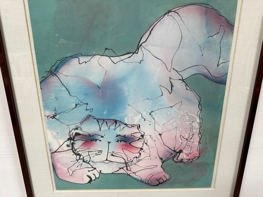 Gerrit Greve (1948-2024, Cardiff by the Sea, CA) Original Acrylic Painting On Paper Titled 'Norway Traveler' 1987 Signed Bottom Right 20 X 26 Estimate $500 - $700 [Photo 7]