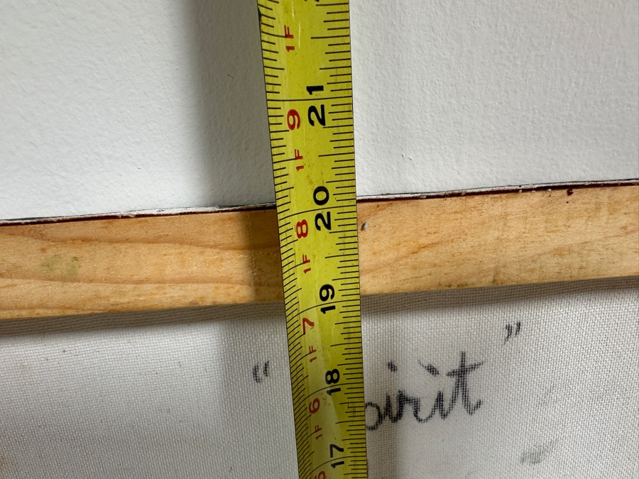 Gerrit Greve (1948-2024, Cardiff by the Sea, CA) Original Acrylic Painting On Canvas Titled 'Spirit - Calligraphy Collection' 2004 Signed Verso 16 X 20 Estimate $320 - $400 [Photo 9]