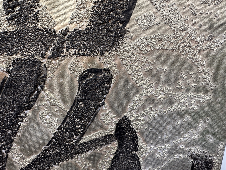 Gerrit Greve (1948-2024, Cardiff by the Sea, CA) Original Acrylic Painting On Canvas Titled 'Spirit - Calligraphy Collection' 2004 Signed Verso 16 X 20 Estimate $320 - $400 [Photo 4]