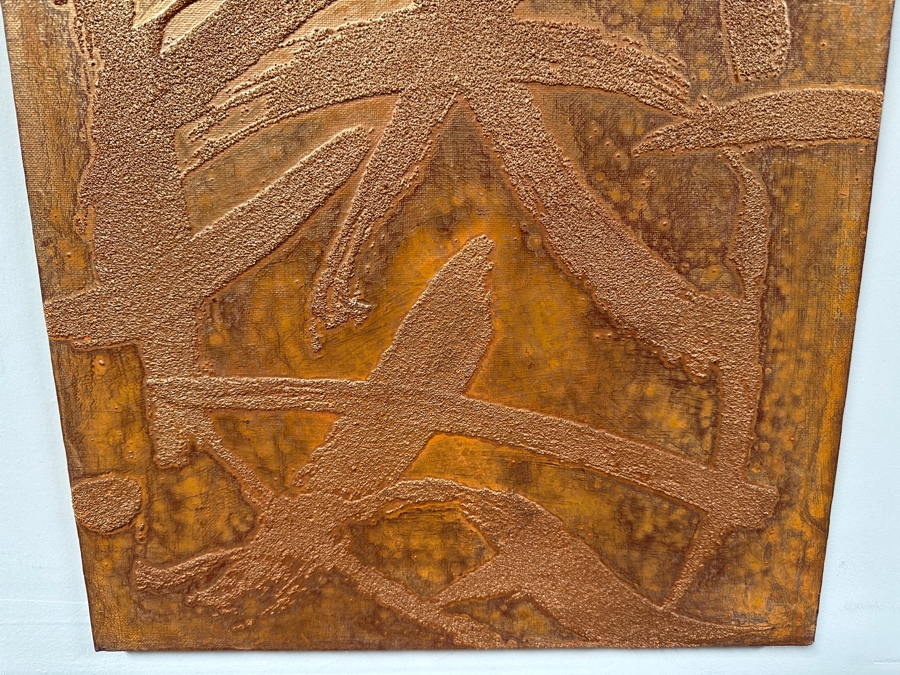 Gerrit Greve (1948-2024, Cardiff by the Sea, CA) Original Acrylic Painting On Canvas Titled 'House of Happiness - Calligraphy Collection' 2004 Signed Verso 16 X 20 Estimate $300 - $400 [Photo 3]