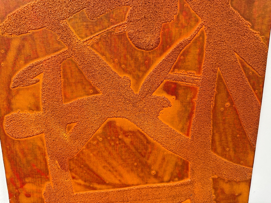 Gerrit Greve (1948-2024, Cardiff by the Sea, CA) Original Acrylic Painting On Canvas Titled 'House of Joy - Calligraphy Collection' 2004 Signed Verso 16 X 20 Estimate $300 - $400 [Photo 4]