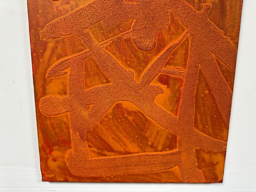 Gerrit Greve (1948-2024, Cardiff by the Sea, CA) Original Acrylic Painting On Canvas Titled 'House of Joy - Calligraphy Collection' 2004 Signed Verso 16 X 20 Estimate $300 - $400 [Photo 3]