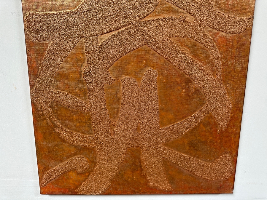 Gerrit Greve (1948-2024, Cardiff by the Sea, CA) Original Acrylic Painting On Canvas Titled 'About Woman - Calligraphy Collection' 2004 Signed Verso 16 X 20 Estimate $300 - $400 [Photo 3]