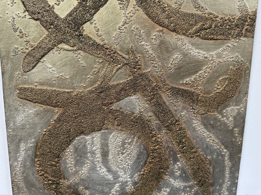 Gerrit Greve (1948-2024, Cardiff by the Sea, CA) Original Acrylic Painting On Canvas Titled 'From a Fable - Calligraphy Collection' 2004 Signed Verso 16 X 20 Estimate $300 - $400 [Photo 5]