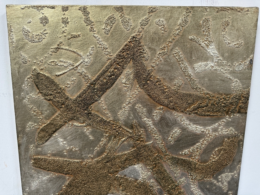 Gerrit Greve (1948-2024, Cardiff by the Sea, CA) Original Acrylic Painting On Canvas Titled 'From a Fable - Calligraphy Collection' 2004 Signed Verso 16 X 20 Estimate $300 - $400 [Photo 2]