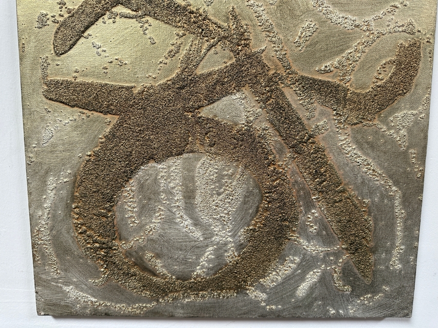 Gerrit Greve (1948-2024, Cardiff by the Sea, CA) Original Acrylic Painting On Canvas Titled 'From a Fable - Calligraphy Collection' 2004 Signed Verso 16 X 20 Estimate $300 - $400 [Photo 4]