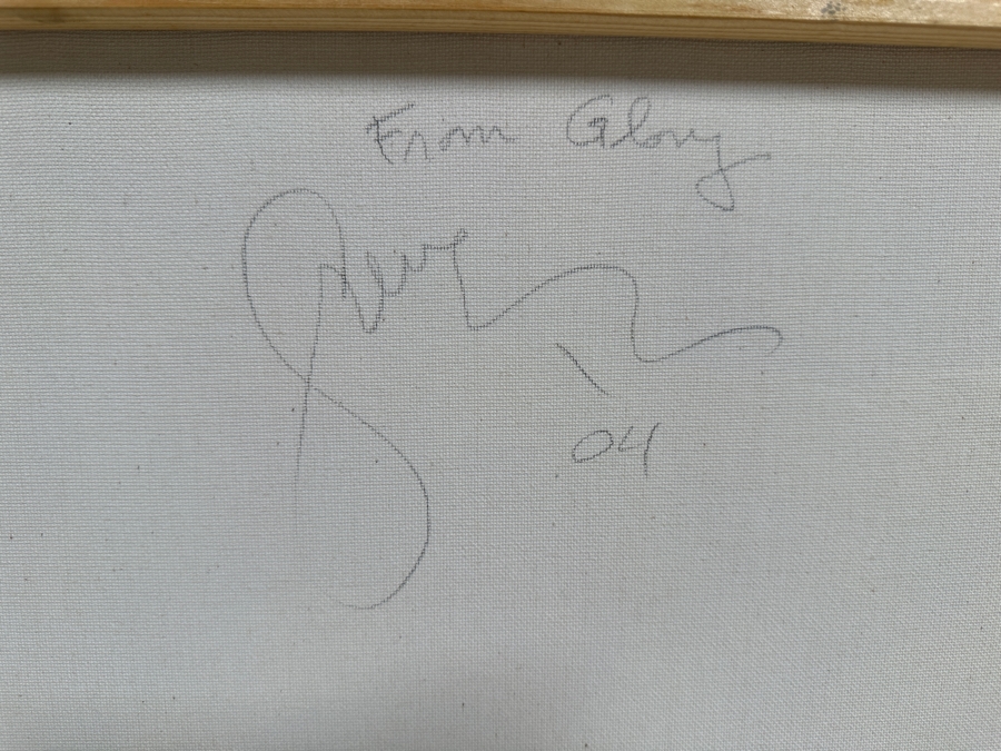 Gerrit Greve (1948-2024, Cardiff by the Sea, CA) Original Acrylic Painting On Canvas Titled 'From Glory - Calligraphy Collection' 2004 Signed Verso 16 X 20 Estimate $300 - $400 [Photo 7]