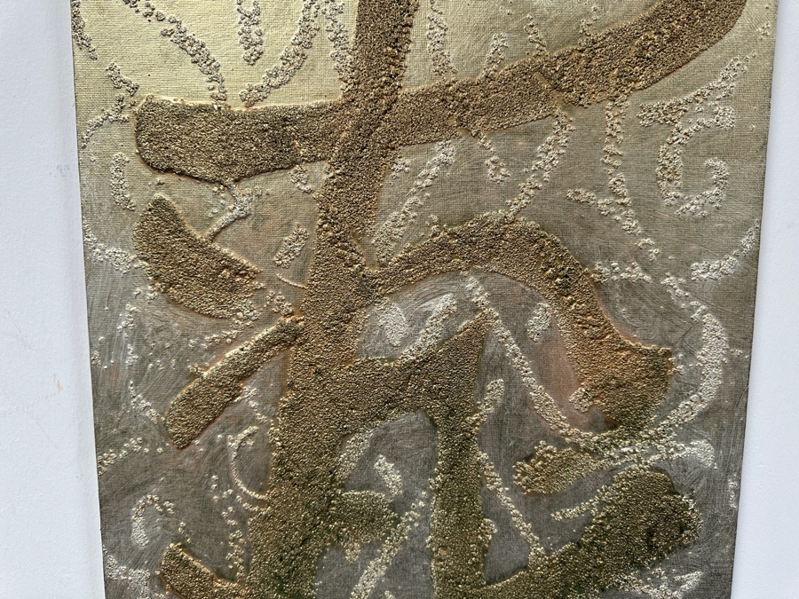 Gerrit Greve (1948-2024, Cardiff by the Sea, CA) Original Acrylic Painting On Canvas Titled 'From Glory - Calligraphy Collection' 2004 Signed Verso 16 X 20 Estimate $300 - $400 [Photo 3]