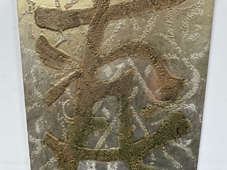 Gerrit Greve (1948-2024, Cardiff by the Sea, CA) Original Acrylic Painting On Canvas Titled 'From Glory - Calligraphy Collection' 2004 Signed Verso 16 X 20 Estimate $300 - $400 [Photo 5]