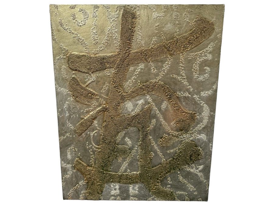 Gerrit Greve (1948-2024, Cardiff by the Sea, CA) Original Acrylic Painting On Canvas Titled 'From Glory - Calligraphy Collection' 2004 Signed Verso 16 X 20 Estimate $300 - $400 [Photo 1]