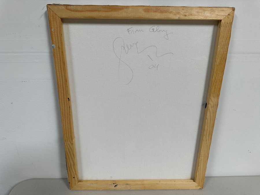 Gerrit Greve (1948-2024, Cardiff by the Sea, CA) Original Acrylic Painting On Canvas Titled 'From Glory - Calligraphy Collection' 2004 Signed Verso 16 X 20 Estimate $300 - $400 [Photo 6]