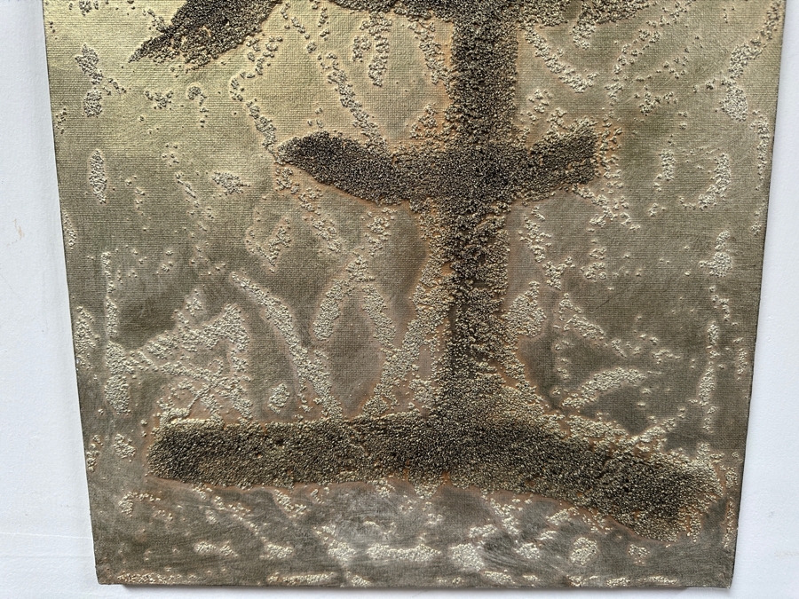 Gerrit Greve (1948-2024, Cardiff by the Sea, CA) Original Acrylic Painting On Canvas Titled 'To Give Birth - Calligraphy Collection' 2004 Signed Verso 16 X 20 Estimate $300 - $400 [Photo 4]