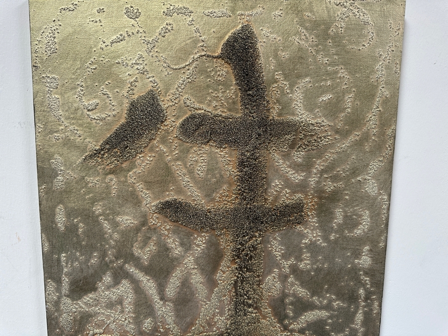 Gerrit Greve (1948-2024, Cardiff by the Sea, CA) Original Acrylic Painting On Canvas Titled 'To Give Birth - Calligraphy Collection' 2004 Signed Verso 16 X 20 Estimate $300 - $400 [Photo 5]