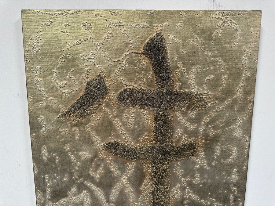 Gerrit Greve (1948-2024, Cardiff by the Sea, CA) Original Acrylic Painting On Canvas Titled 'To Give Birth - Calligraphy Collection' 2004 Signed Verso 16 X 20 Estimate $300 - $400 [Photo 2]