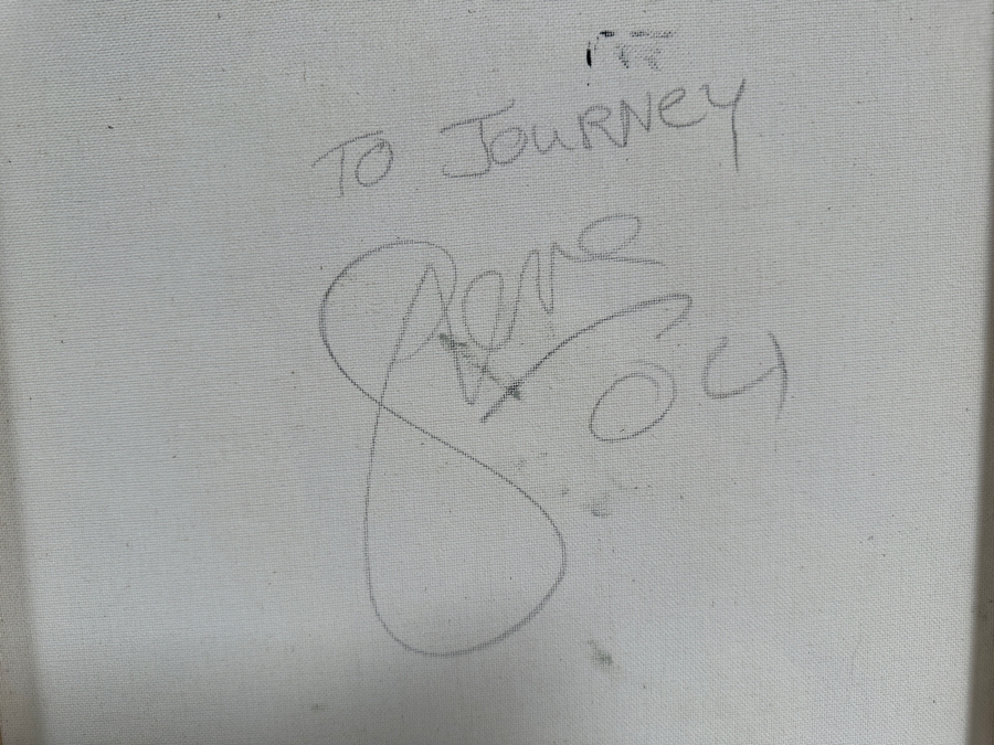 Gerrit Greve (1948-2024, Cardiff by the Sea, CA) Original Acrylic Painting On Canvas Titled 'To Journey - Calligraphy Collection' 2004 Signed Verso 16 X 20 Estimate $300 - $400 [Photo 7]