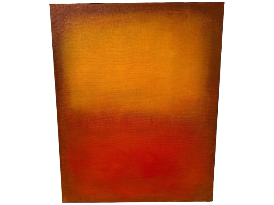 Gerrit Greve (1948-2024, Cardiff by the Sea, CA) Original Acrylic Painting On Canvas Titled 'Abstract Color Field In Manner of Mark Rothko 298' 2003 Signed Verso 16 X 20 Estimate $300 - $400 [Photo 1]