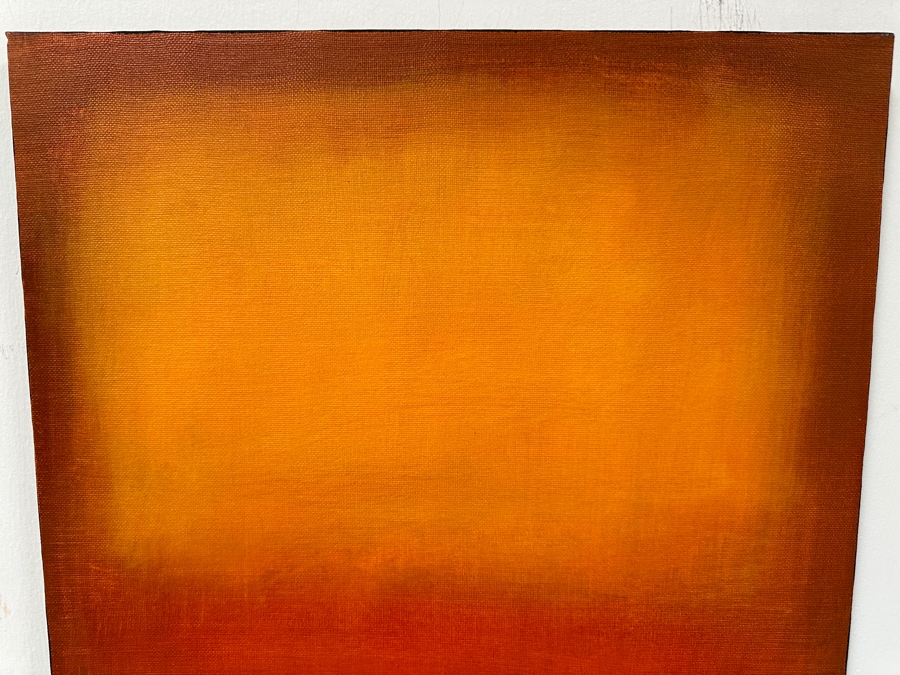 Gerrit Greve (1948-2024, Cardiff by the Sea, CA) Original Acrylic Painting On Canvas Titled 'Abstract Color Field In Manner of Mark Rothko 298' 2003 Signed Verso 16 X 20 Estimate $300 - $400 [Photo 5]