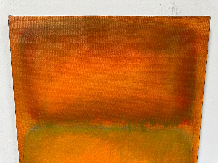Gerrit Greve (1948-2024, Cardiff by the Sea, CA) Original Acrylic Painting On Canvas Titled 'Abstract Color Field In Manner of Mark Rothko 296' 2003 Signed Verso 16 X 20 Estimate $300 - $400 [Photo 2]