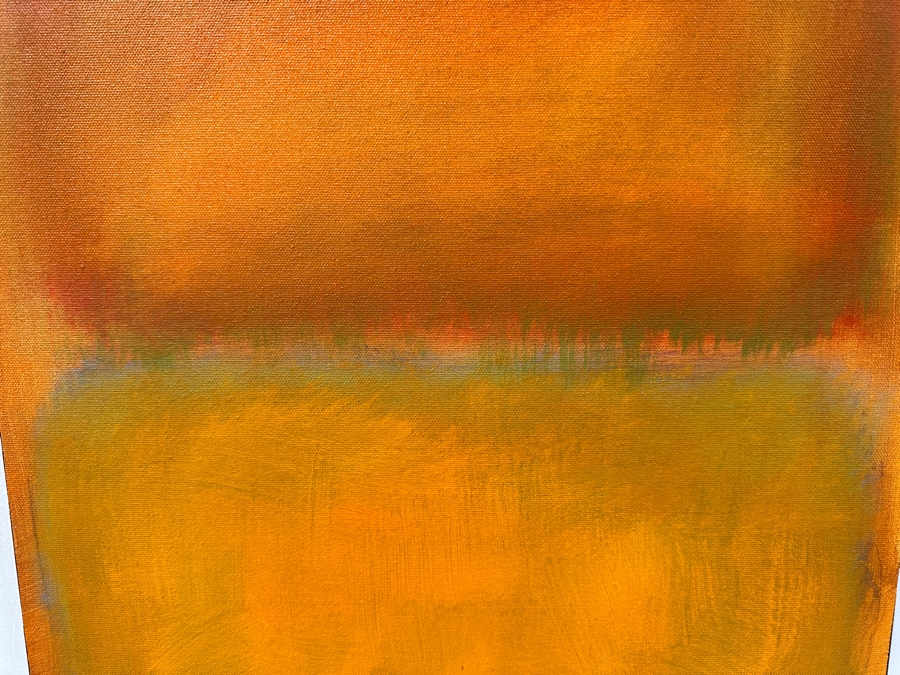 Gerrit Greve (1948-2024, Cardiff by the Sea, CA) Original Acrylic Painting On Canvas Titled 'Abstract Color Field In Manner of Mark Rothko 296' 2003 Signed Verso 16 X 20 Estimate $300 - $400 [Photo 4]