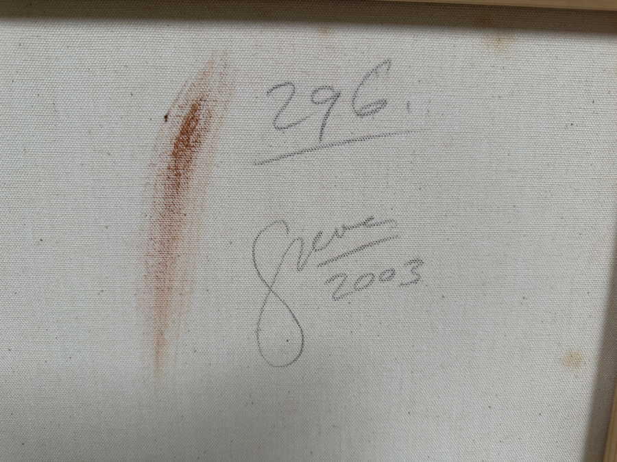 Gerrit Greve (1948-2024, Cardiff by the Sea, CA) Original Acrylic Painting On Canvas Titled 'Abstract Color Field In Manner of Mark Rothko 296' 2003 Signed Verso 16 X 20 Estimate $300 - $400 [Photo 6]