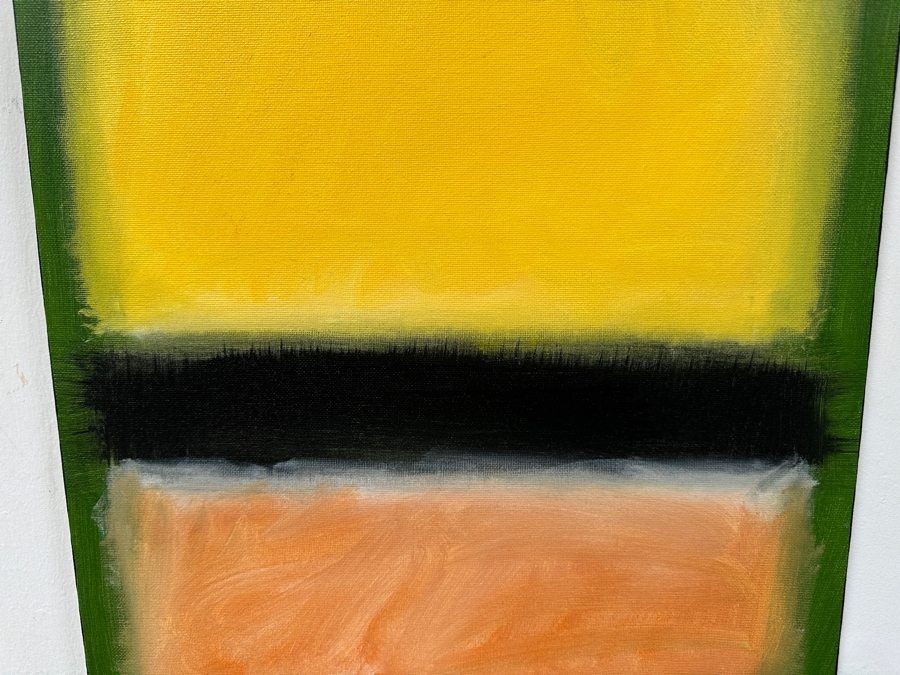 Gerrit Greve (1948-2024, Cardiff by the Sea, CA) Original Acrylic Painting On Canvas Titled 'Abstract Color Field In Manner of Mark Rothko 289' 2003 Signed Verso 16 X 20 Estimate $300 - $400 [Photo 3]