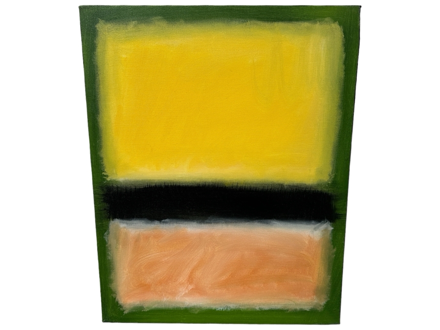 Gerrit Greve (1948-2024, Cardiff by the Sea, CA) Original Acrylic Painting On Canvas Titled 'Abstract Color Field In Manner of Mark Rothko 289' 2003 Signed Verso 16 X 20 Estimate $300 - $400 [Photo 1]