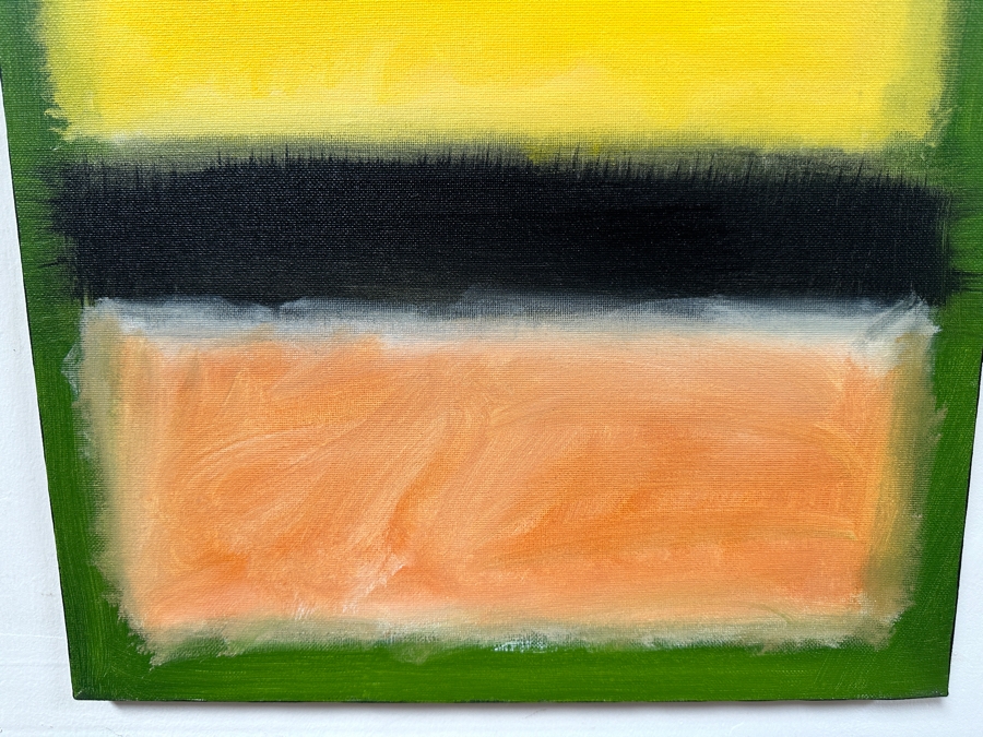 Gerrit Greve (1948-2024, Cardiff by the Sea, CA) Original Acrylic Painting On Canvas Titled 'Abstract Color Field In Manner of Mark Rothko 289' 2003 Signed Verso 16 X 20 Estimate $300 - $400 [Photo 4]