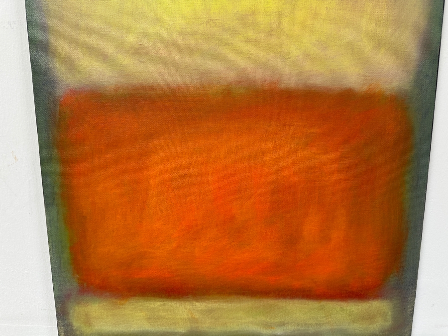 Gerrit Greve (1948-2024, Cardiff by the Sea, CA) Original Acrylic Painting On Canvas Titled 'Abstract Color Field In Manner of Mark Rothko 291' 2003 Signed Verso 16 X 20 Estimate $300 - $400 [Photo 3]