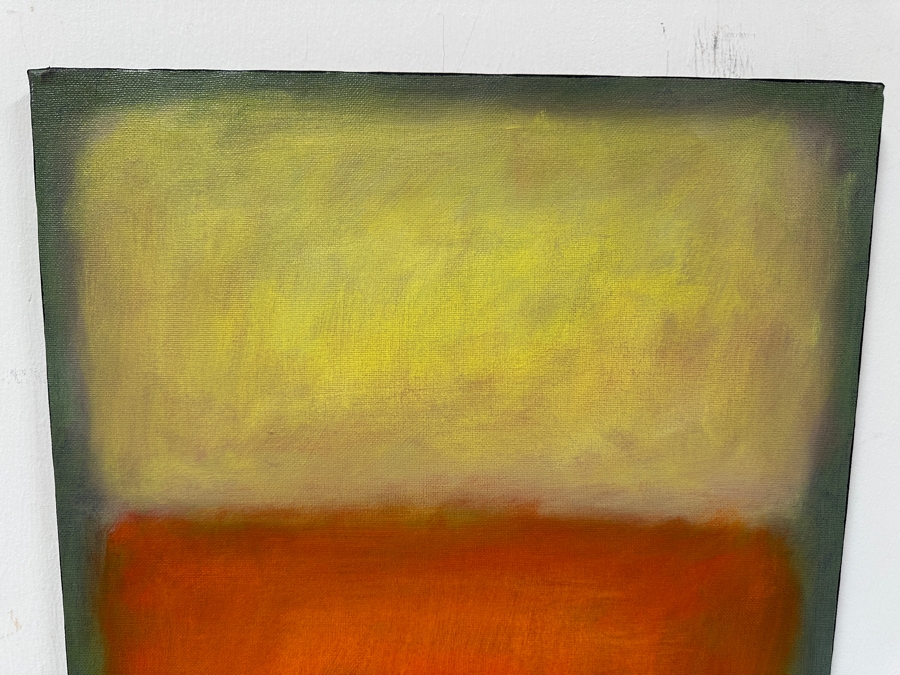Gerrit Greve (1948-2024, Cardiff by the Sea, CA) Original Acrylic Painting On Canvas Titled 'Abstract Color Field In Manner of Mark Rothko 291' 2003 Signed Verso 16 X 20 Estimate $300 - $400 [Photo 2]