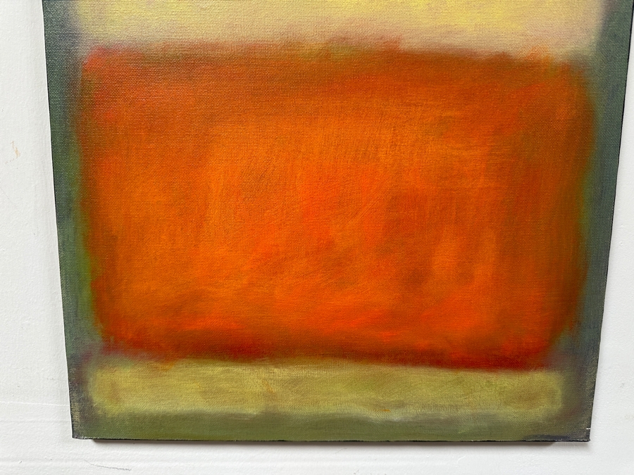 Gerrit Greve (1948-2024, Cardiff by the Sea, CA) Original Acrylic Painting On Canvas Titled 'Abstract Color Field In Manner of Mark Rothko 291' 2003 Signed Verso 16 X 20 Estimate $300 - $400 [Photo 4]