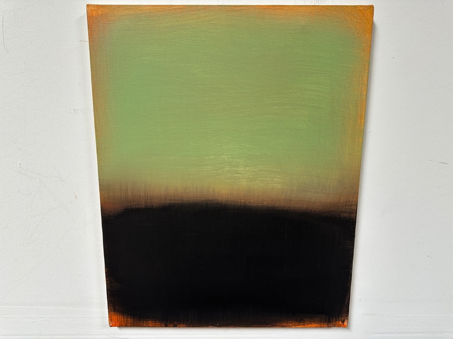 Gerrit Greve (1948-2024, Cardiff by the Sea, CA) Original Acrylic Painting On Canvas Titled 'Abstract Color Field In Manner of Mark Rothko 318' 2004 Signed Verso 16 X 20 Estimate $300 - $400 [Photo 2]