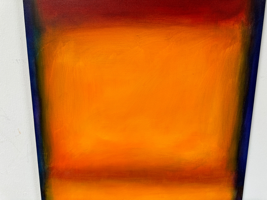 Gerrit Greve (1948-2024, Cardiff by the Sea, CA) Original Acrylic Painting On Canvas Titled 'Abstract Color Field In Manner of Mark Rothko 265' 2003 Signed Verso 16 X 20 Estimate $300 - $400 [Photo 3]