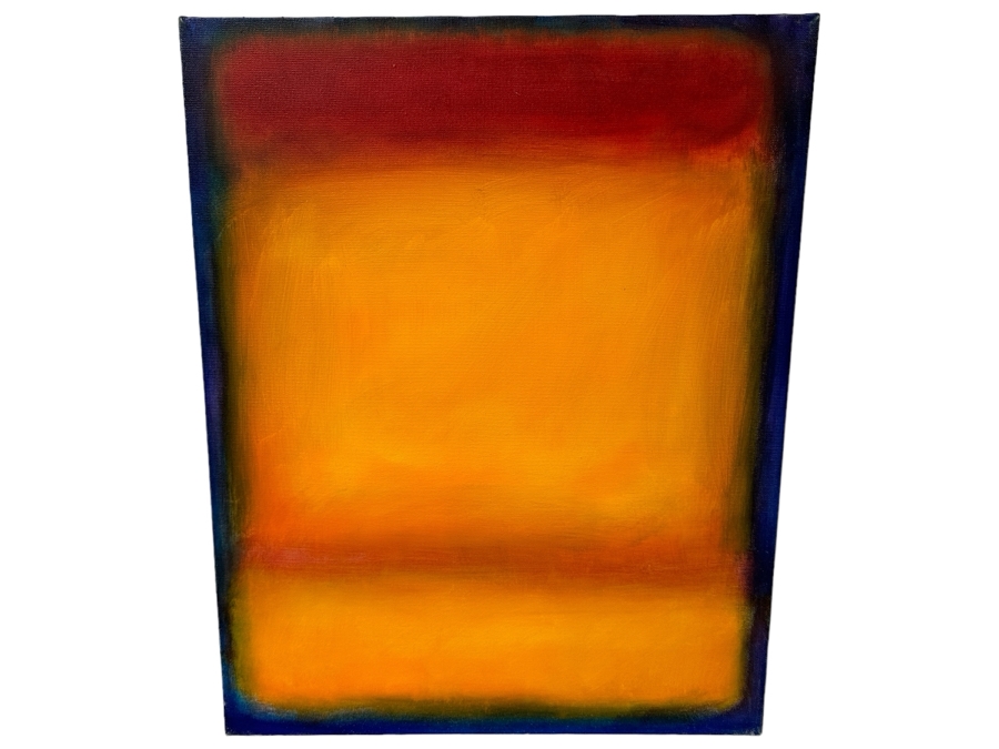 Gerrit Greve (1948-2024, Cardiff by the Sea, CA) Original Acrylic Painting On Canvas Titled 'Abstract Color Field In Manner of Mark Rothko 265' 2003 Signed Verso 16 X 20 Estimate $300 - $400 [Photo 1]