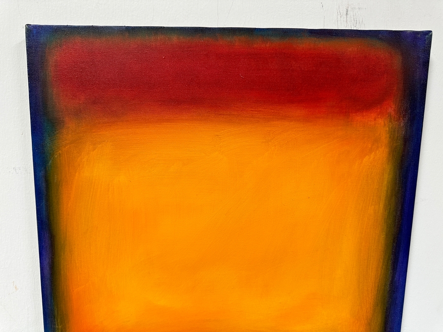 Gerrit Greve (1948-2024, Cardiff by the Sea, CA) Original Acrylic Painting On Canvas Titled 'Abstract Color Field In Manner of Mark Rothko 265' 2003 Signed Verso 16 X 20 Estimate $300 - $400 [Photo 2]