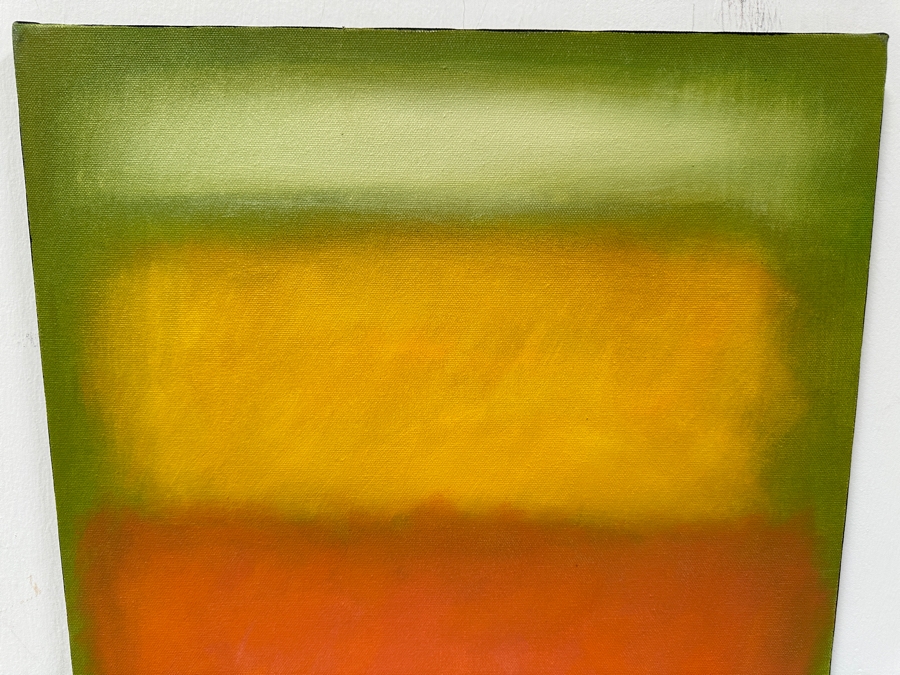 Gerrit Greve (1948-2024, Cardiff by the Sea, CA) Original Acrylic Painting On Canvas Titled 'Abstract Color Field In Manner of Mark Rothko 292' 2003 Signed Verso 16 X 20 Estimate $300 - $400 [Photo 2]