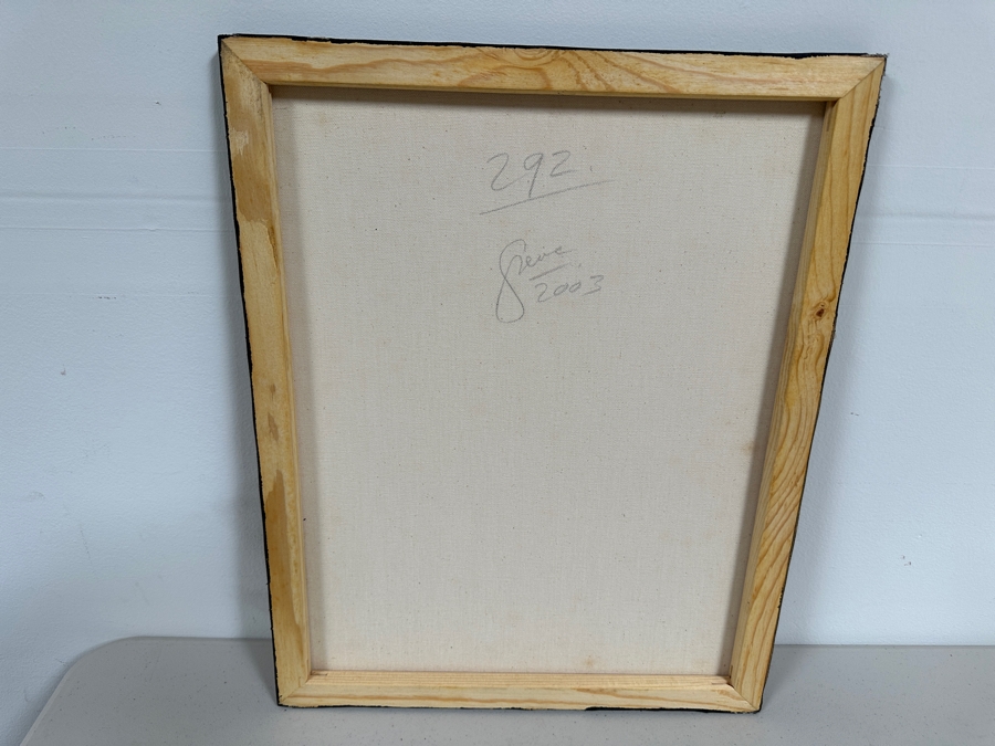 Gerrit Greve (1948-2024, Cardiff by the Sea, CA) Original Acrylic Painting On Canvas Titled 'Abstract Color Field In Manner of Mark Rothko 292' 2003 Signed Verso 16 X 20 Estimate $300 - $400 [Photo 4]