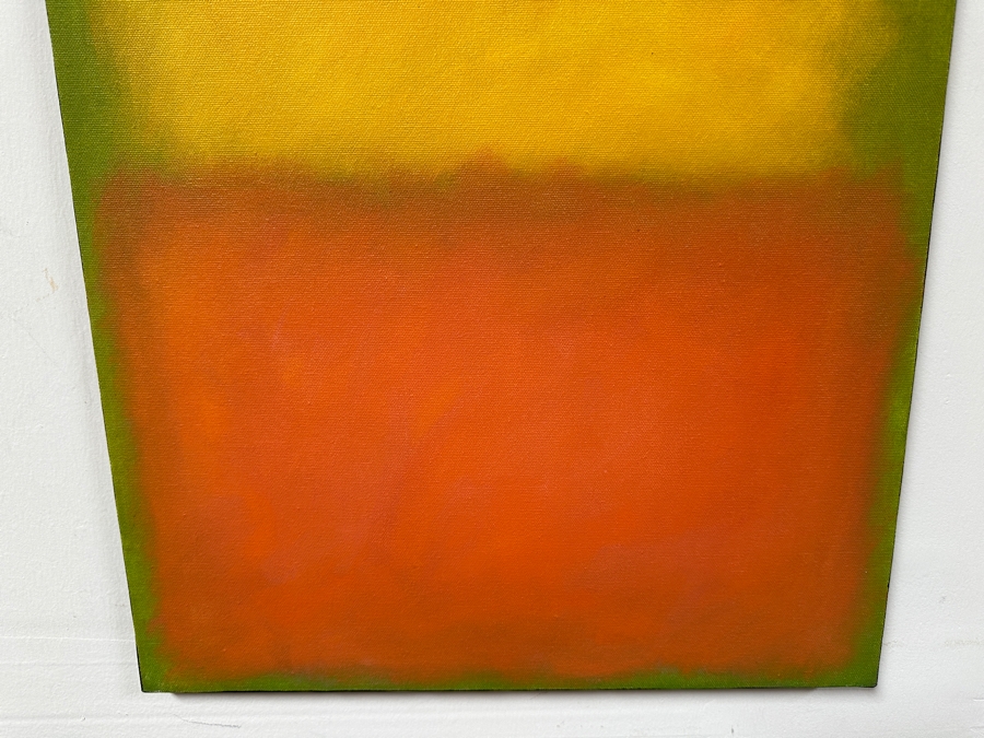 Gerrit Greve (1948-2024, Cardiff by the Sea, CA) Original Acrylic Painting On Canvas Titled 'Abstract Color Field In Manner of Mark Rothko 292' 2003 Signed Verso 16 X 20 Estimate $300 - $400 [Photo 3]