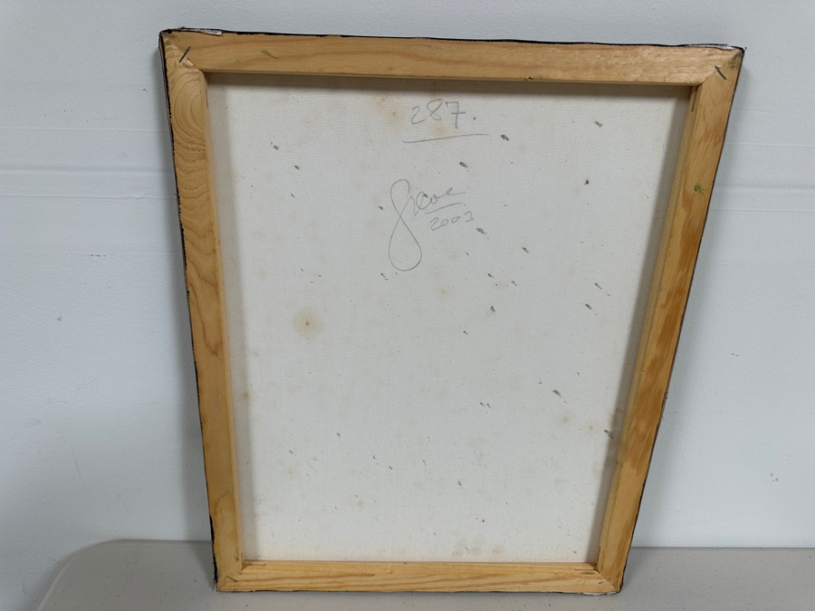 Gerrit Greve (1948-2024, Cardiff by the Sea, CA) Original Acrylic Painting On Canvas Titled 'Abstract Color Field In Manner of Mark Rothko 287' 2003 Signed Verso 16 X 20 Estimate $300 - $400 [Photo 4]