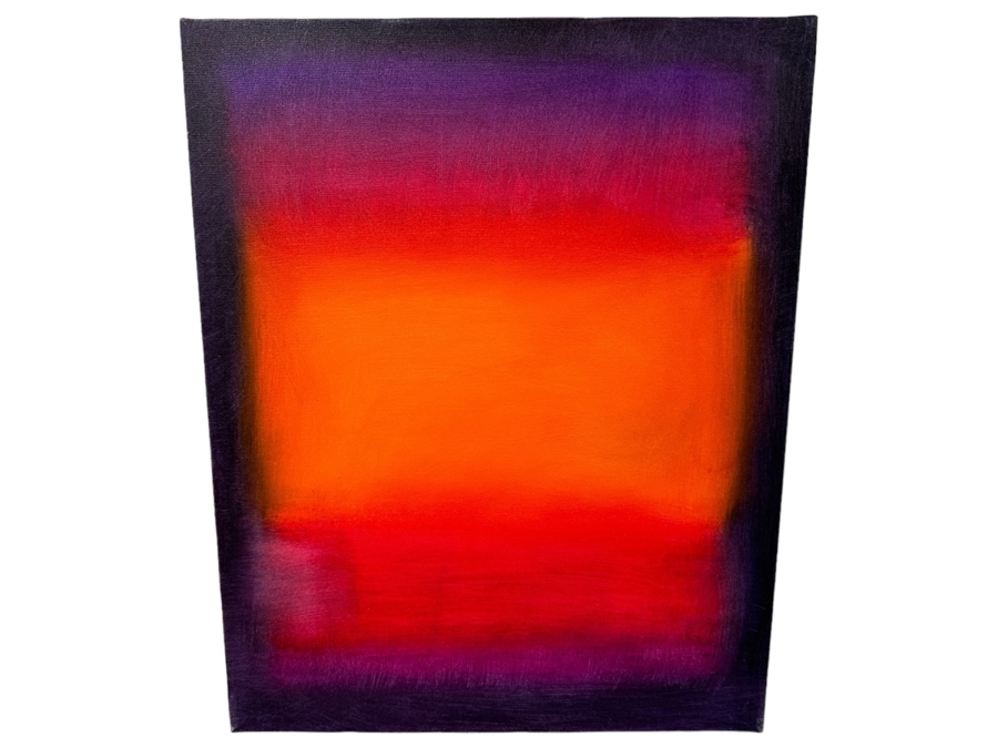 Gerrit Greve (1948-2024, Cardiff by the Sea, CA) Original Acrylic Painting On Canvas Titled 'Abstract Color Field In Manner of Mark Rothko 262' 2003 Signed Verso 16 X 20 Estimate $300 - $400 [Photo 1]